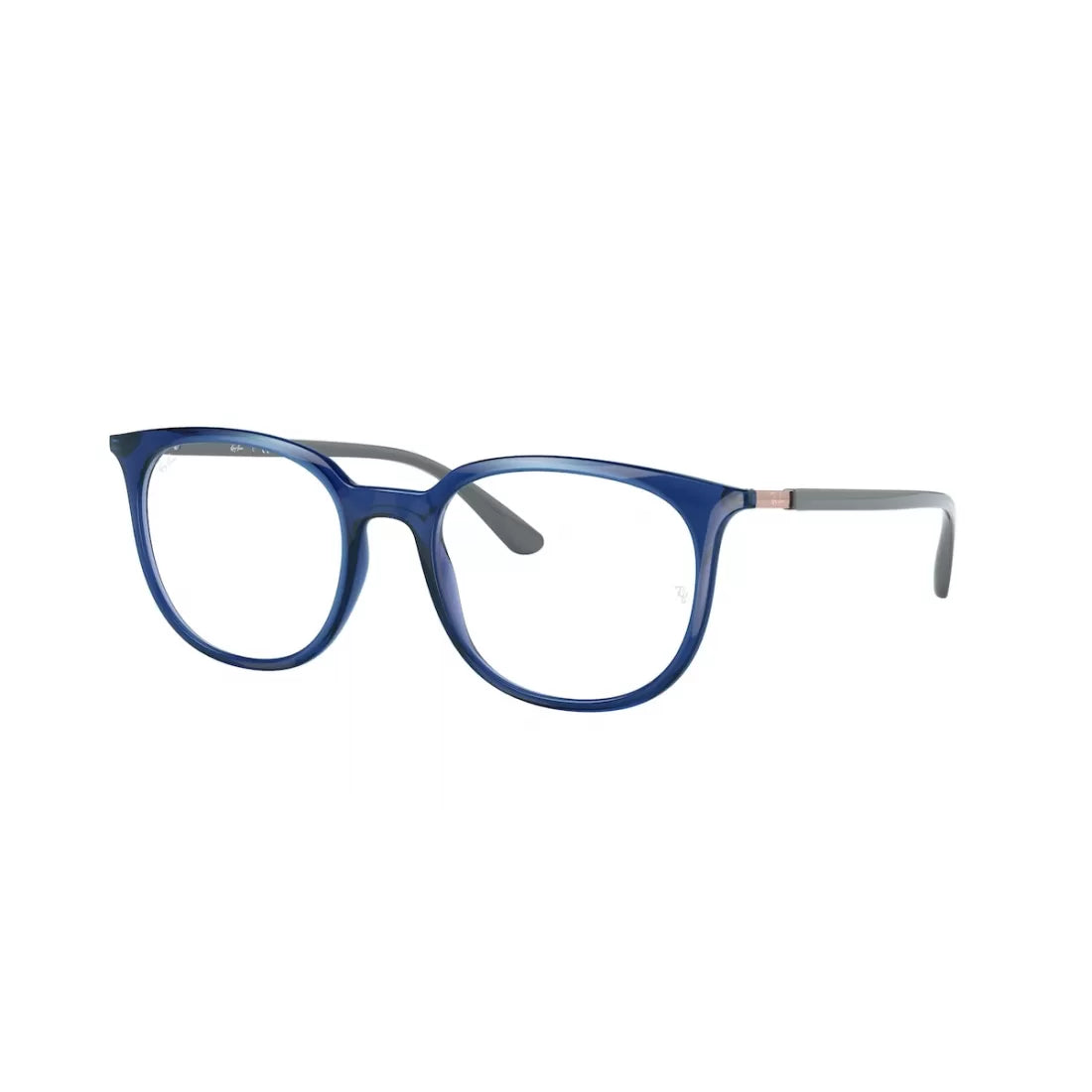 UNISEX EYEGLASSES RAY-BAN RX 7190 - 8084 TRANSPARENT BLUE SIZE 51 