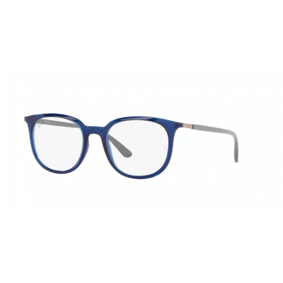 UNISEX EYEGLASSES RAY-BAN RX 7190 - 8084 TRANSPARENT BLUE SIZE 51 