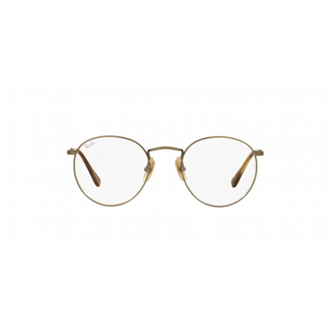 UNISEX EYEGLASSES RAY-BAN RX 8247V ROUND 1222 ANTIQUE GOLD DEMIGLOSS CALIBER 50 