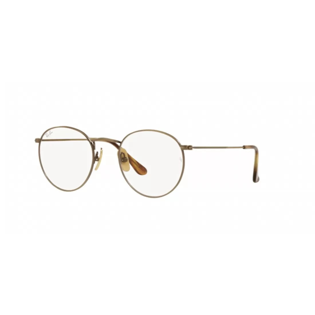UNISEX EYEGLASSES RAY-BAN RX 8247V ROUND 1222 ANTIQUE GOLD DEMIGLOSS CALIBER 50 