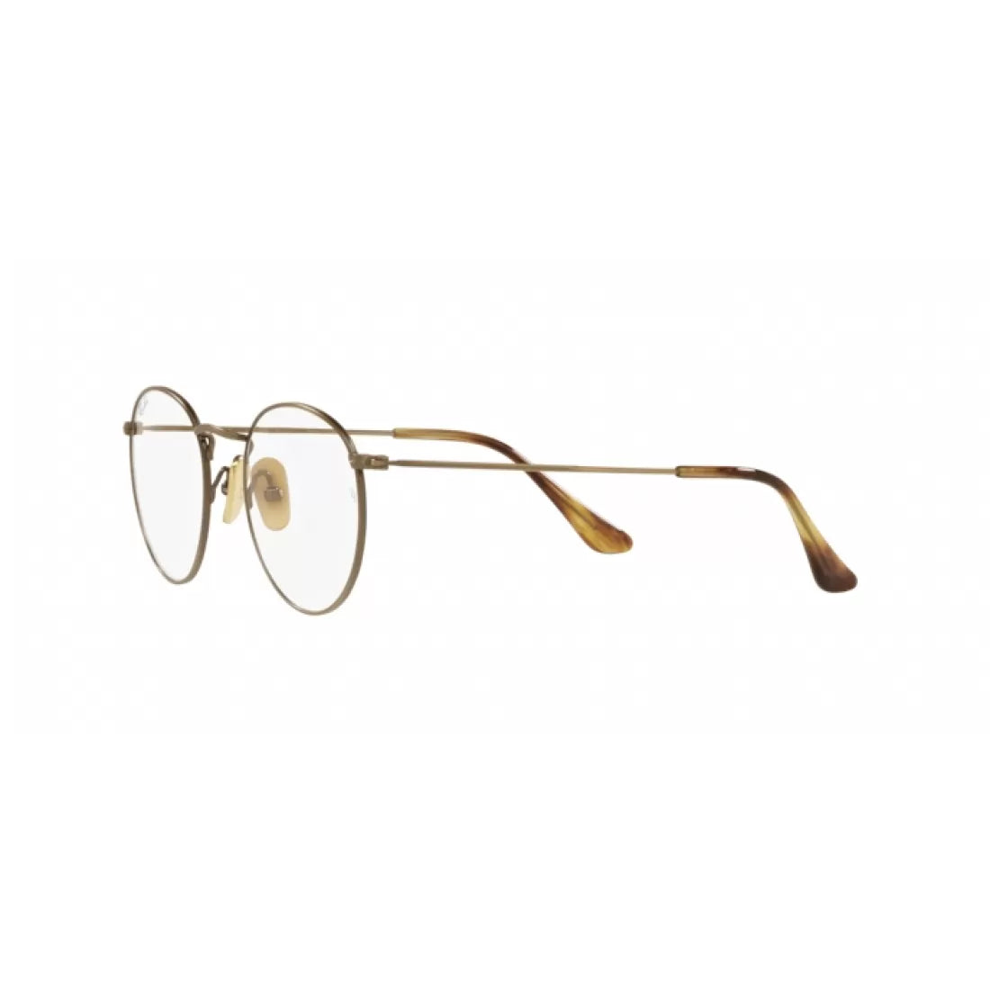 UNISEX EYEGLASSES RAY-BAN RX 8247V ROUND 1222 ANTIQUE GOLD DEMIGLOSS CALIBER 50 