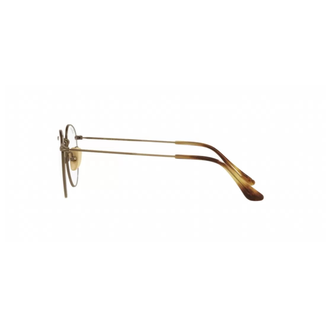 UNISEX EYEGLASSES RAY-BAN RX 8247V ROUND 1222 ANTIQUE GOLD DEMIGLOSS CALIBER 50 