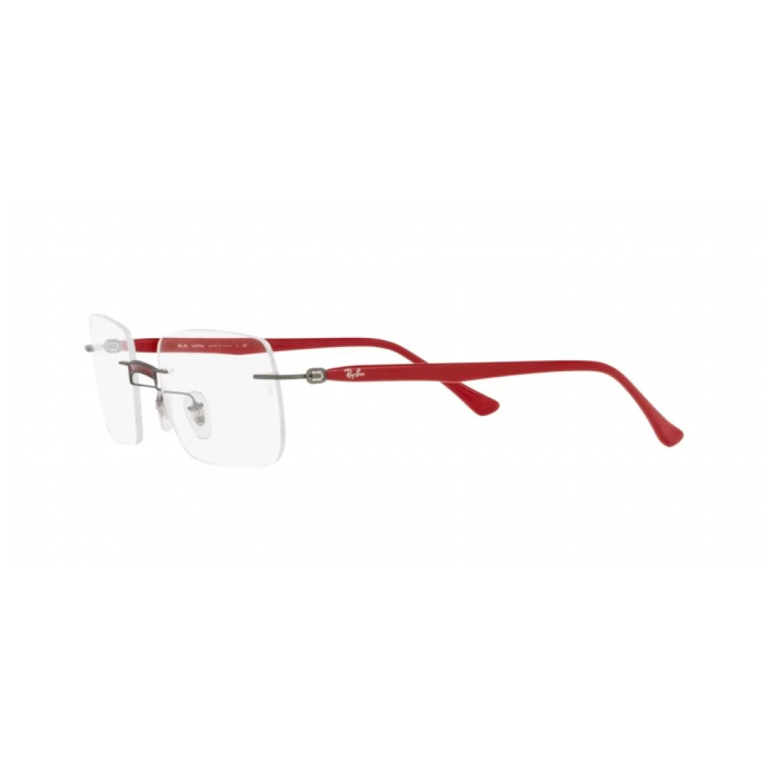UNISEX EYEGLASSES RAY-BAN RX 8767 - 1229 RED ON GUNMETAL POLISHING CALIBER 51 
