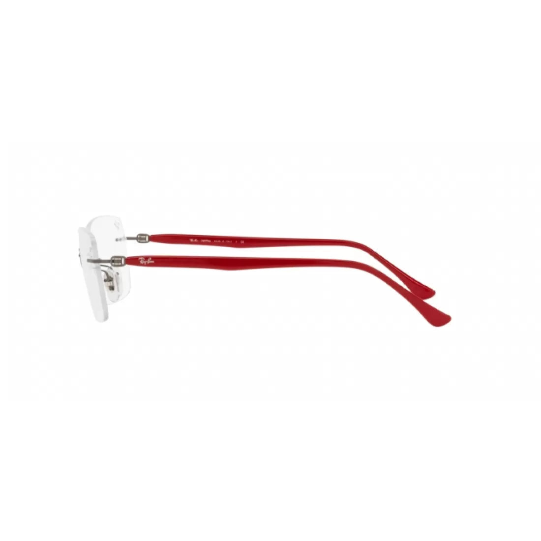 UNISEX EYEGLASSES RAY-BAN RX 8767 - 1229 RED ON GUNMETAL POLISHING CALIBER 51 