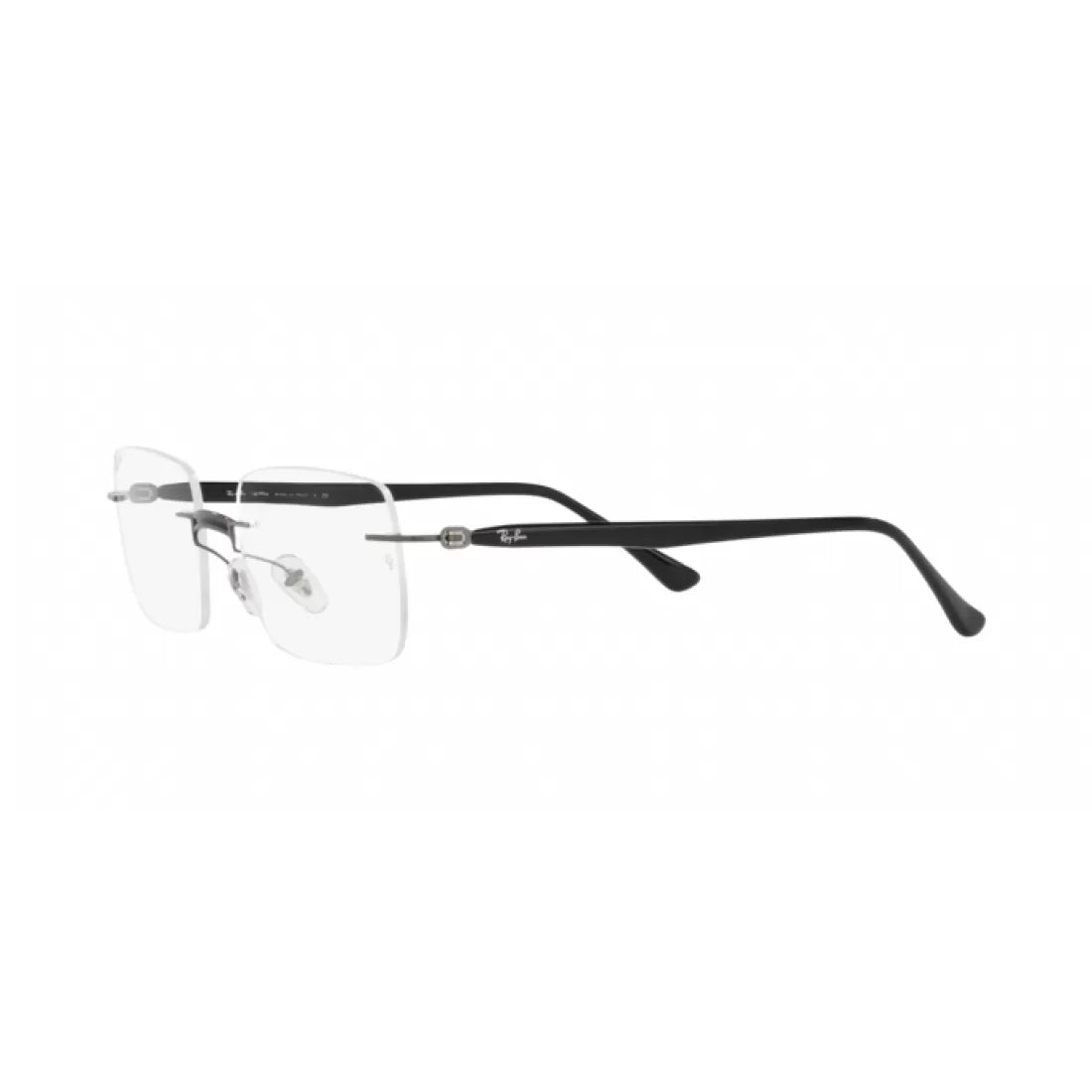 UNISEX EYEGLASSES RAY-BAN RX 8767 - 1230 BLACK ON GUNMETAL CALIBER 51 