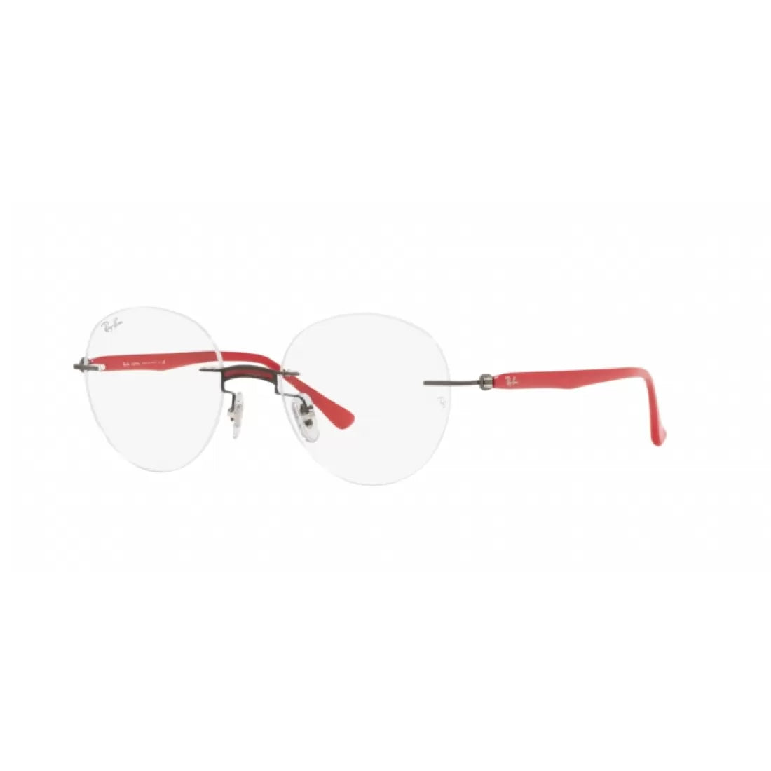 UNISEX EYEGLASSES RAY-BAN RX 8768 - 1229 RED ON GUNMETAL POLISHING CALIBER 48 