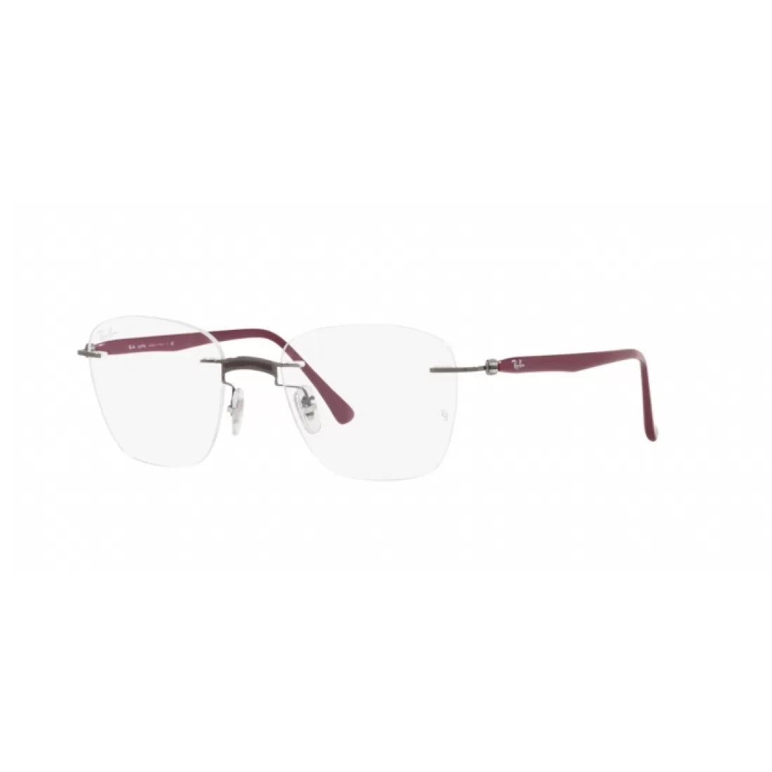 UNISEX EYEGLASSES RAY-BAN RX 8769 - 1140 AMARANTH ON GUNMETAL CALIBER 49 
