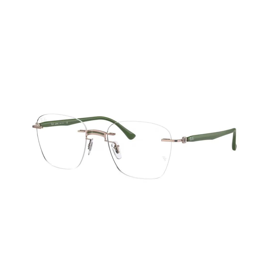 UNISEX EYEGLASSES RAY-BAN RX 8769 - 1233 MILITARY GREEN ON LIGHT BROWN CALIBER 51 