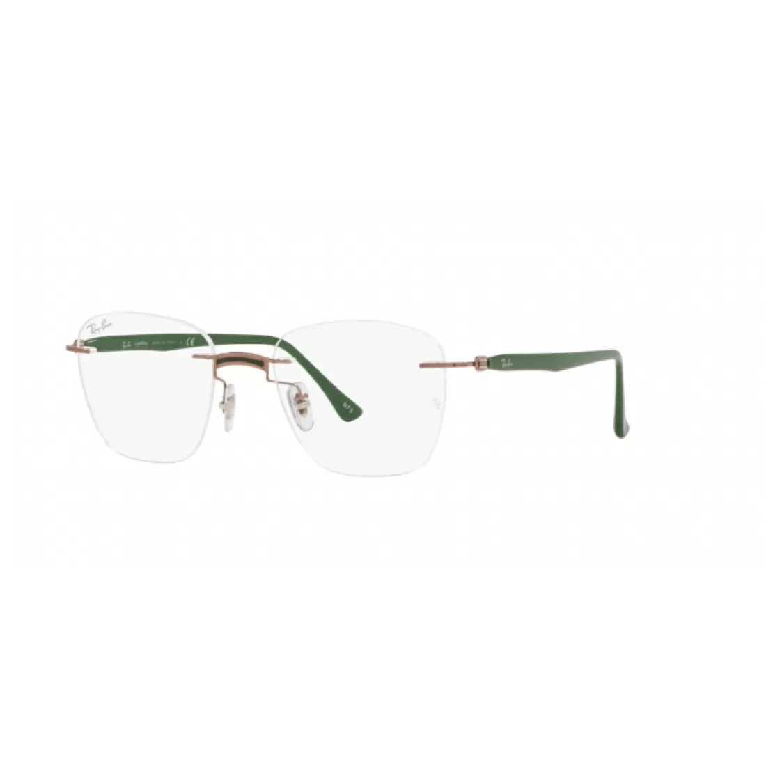 UNISEX EYEGLASSES RAY-BAN RX 8769 - 1233 MILITARY GREEN ON LIGHT BROWN CALIBER 51 