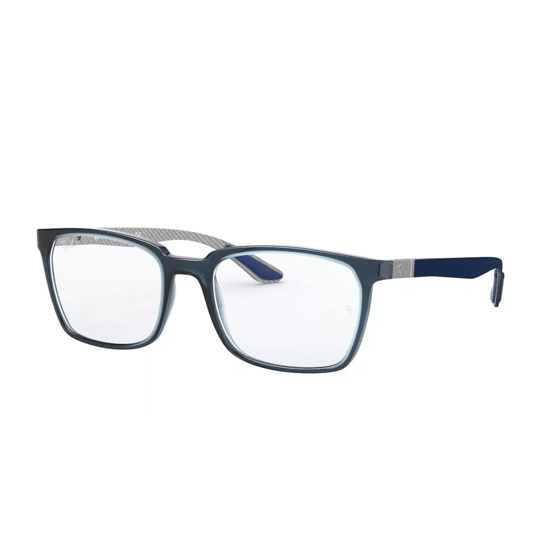 MEN'S EYEGLASSES RAY-BAN RX 8906 - 8060 GLOSS TRANSPARENT BLUE CALIBER 52 