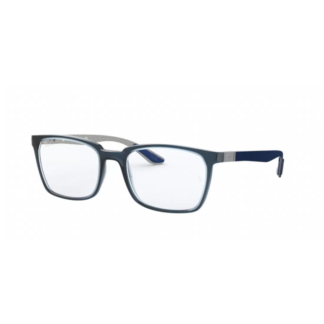 MEN'S EYEGLASSES RAY-BAN RX 8906 - 8060 GLOSS TRANSPARENT BLUE CALIBER 52 