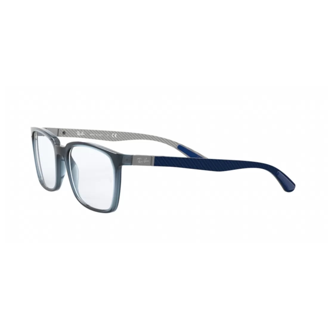 MEN'S EYEGLASSES RAY-BAN RX 8906 - 8060 GLOSS TRANSPARENT BLUE CALIBER 52 