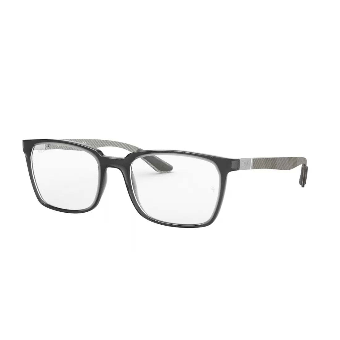 MEN'S EYEGLASSES RAY-BAN RX 8906 - 8061 GLOSS TRANSPARENT GRAY SIZE 52 
